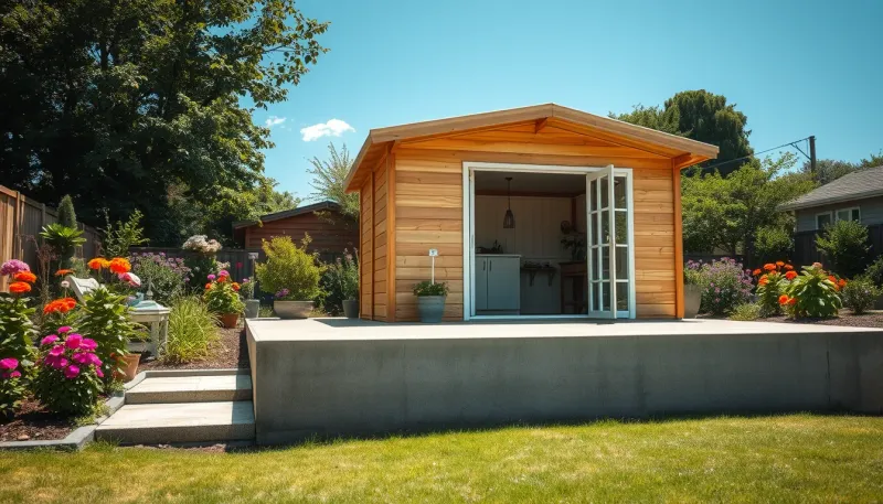 Choisir la meilleure dalle pour un abri de jardin : béton ou plots ?